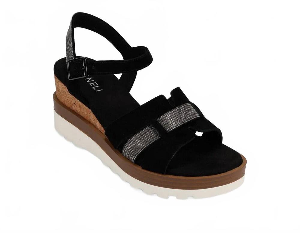 NEW VANELI women's caitlin wedge sandals in black